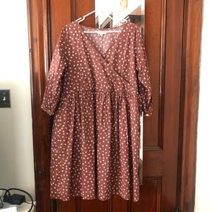 Tradlands Augusta Floral Dress in Plum